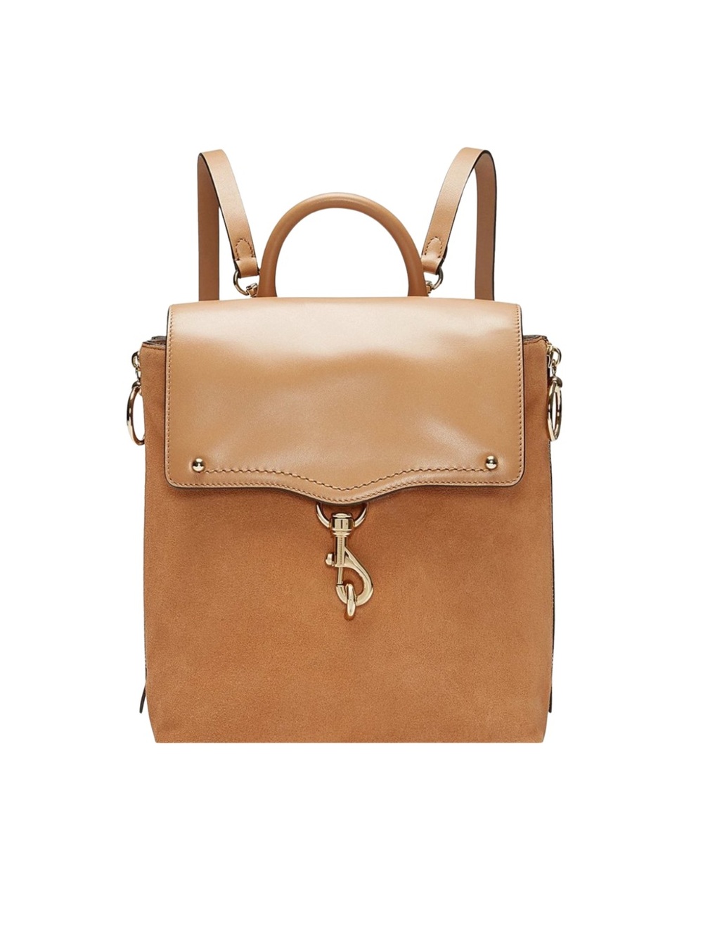 Rebecca Minkoff Tan Leather & Suede Women's Backpack Tote